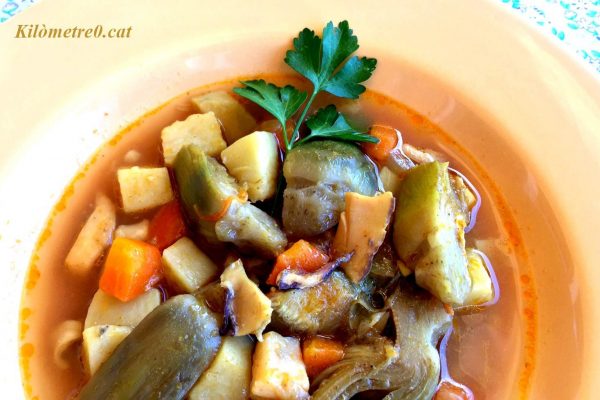 recepta carxofes amb sepia