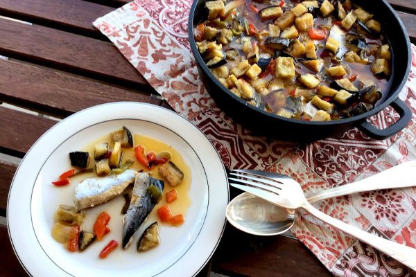 Bacoreta escabetx verdures