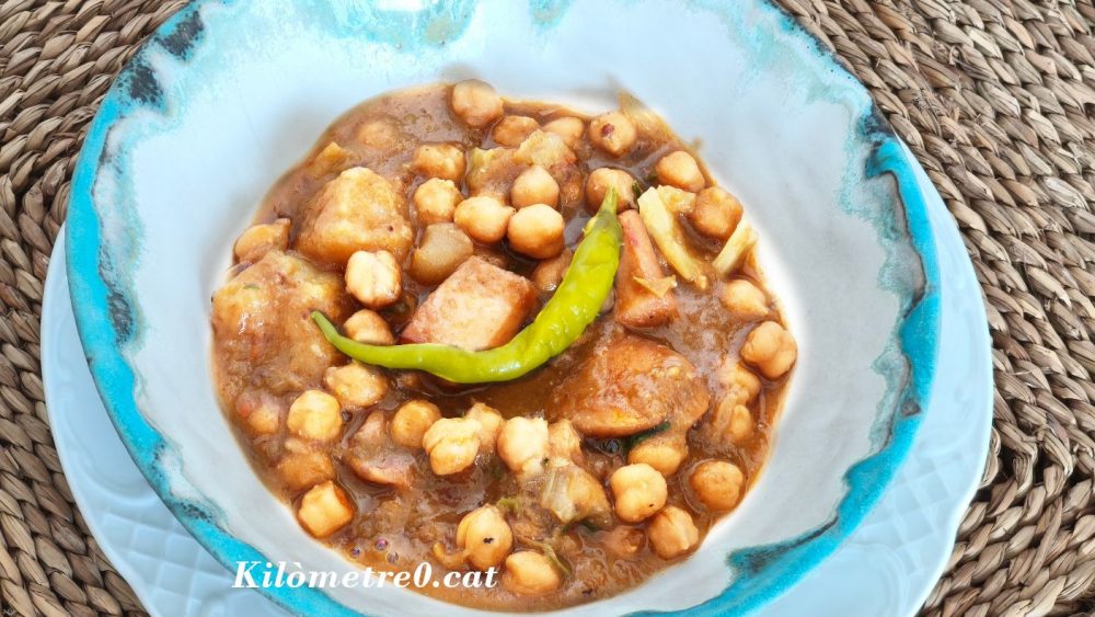 Recepta de sèpia amb cigrons