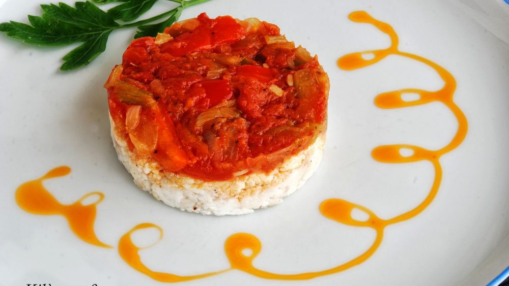 Timbal tintorera samfaina